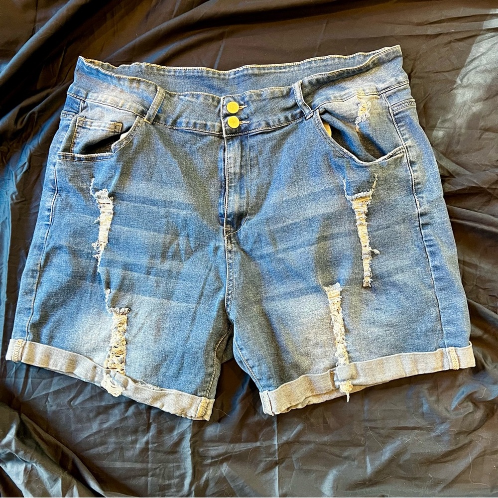 Distressed Jean Shorts